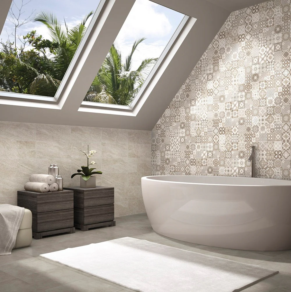 Polis Sabbia - Rivestimento Bagno Effetto Pietra 20x50