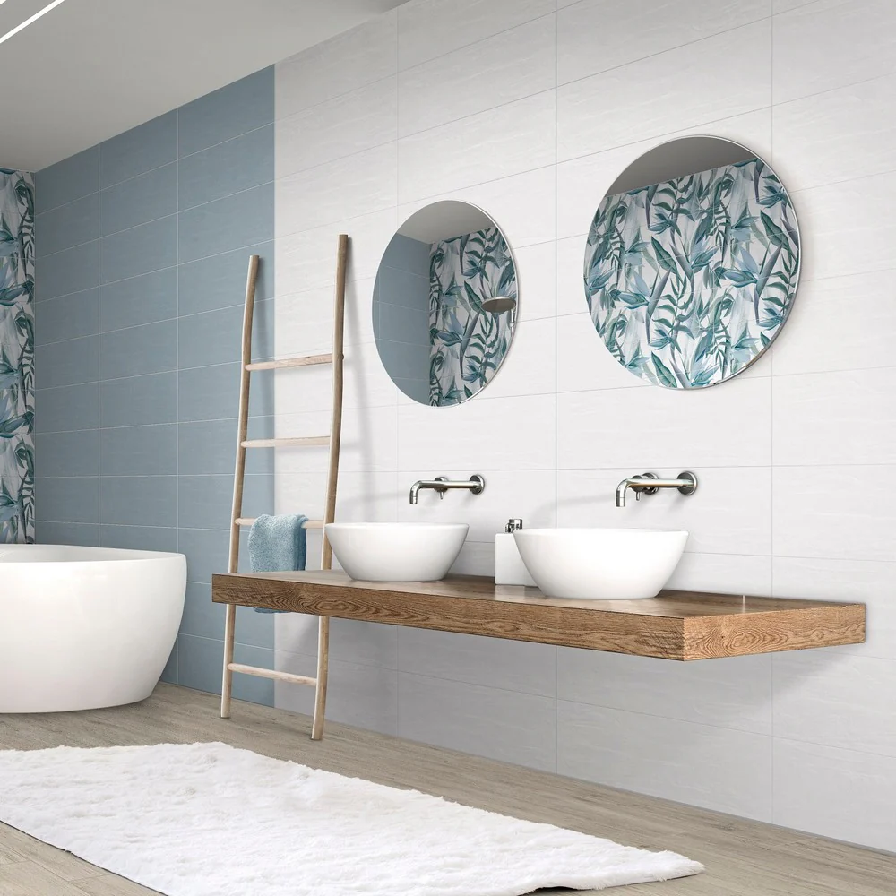 Nuance Bianco - Rivestimento Bagno Tinta Unita Bianco 25x75