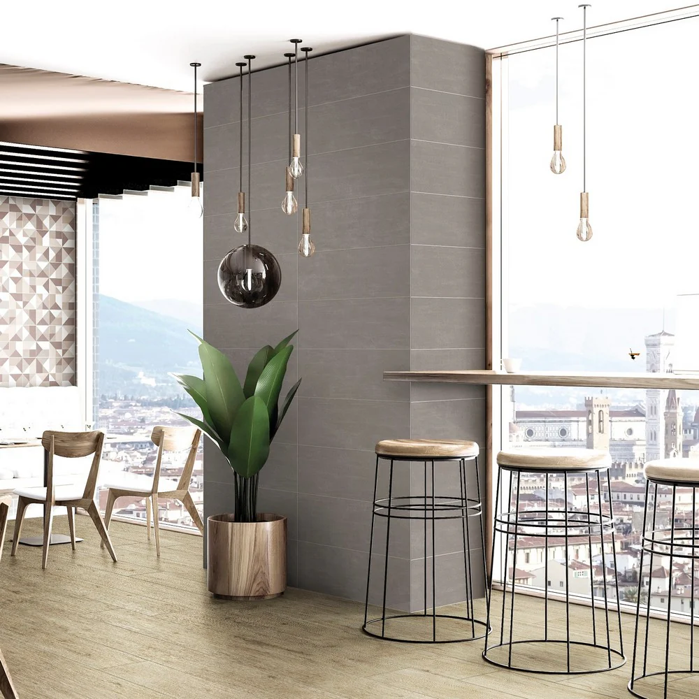 Nuance Grigio - Rivestimento Bagno Tinta Unita Colorato 25x75