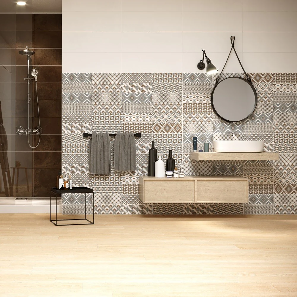 Le Crete Glamour - Rivestimento Decoro Geometrico Opaco 25x75