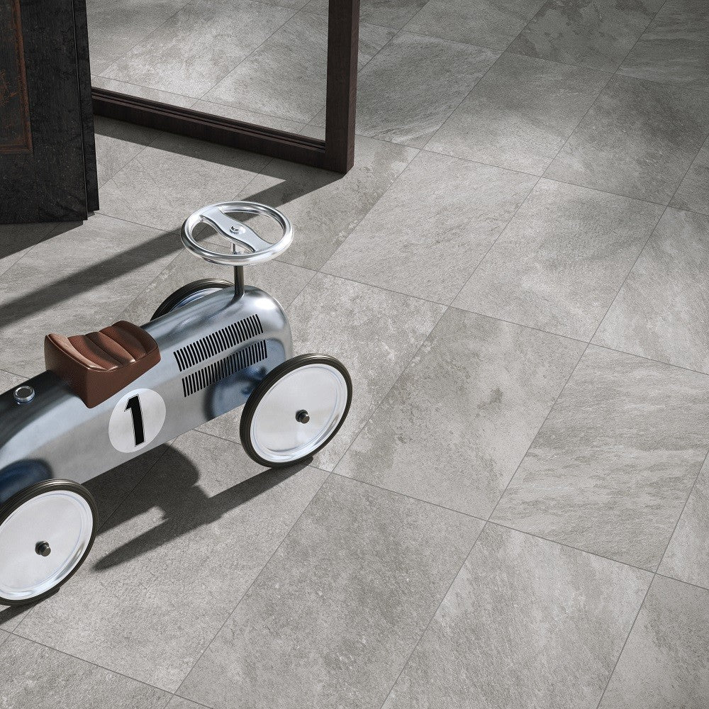 Stone Lab Quarzite Grigio R11 Antiscivolo - Gres Porcellanato Effetto Pietra 21x43 per Esterno