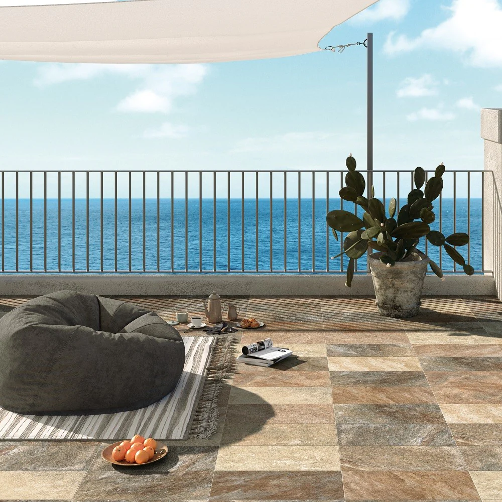 Stone Lab Quarzite Multicolor R11 Antiscivolo - Gres Porcellanato Effetto Pietra 21x43 per Esterno