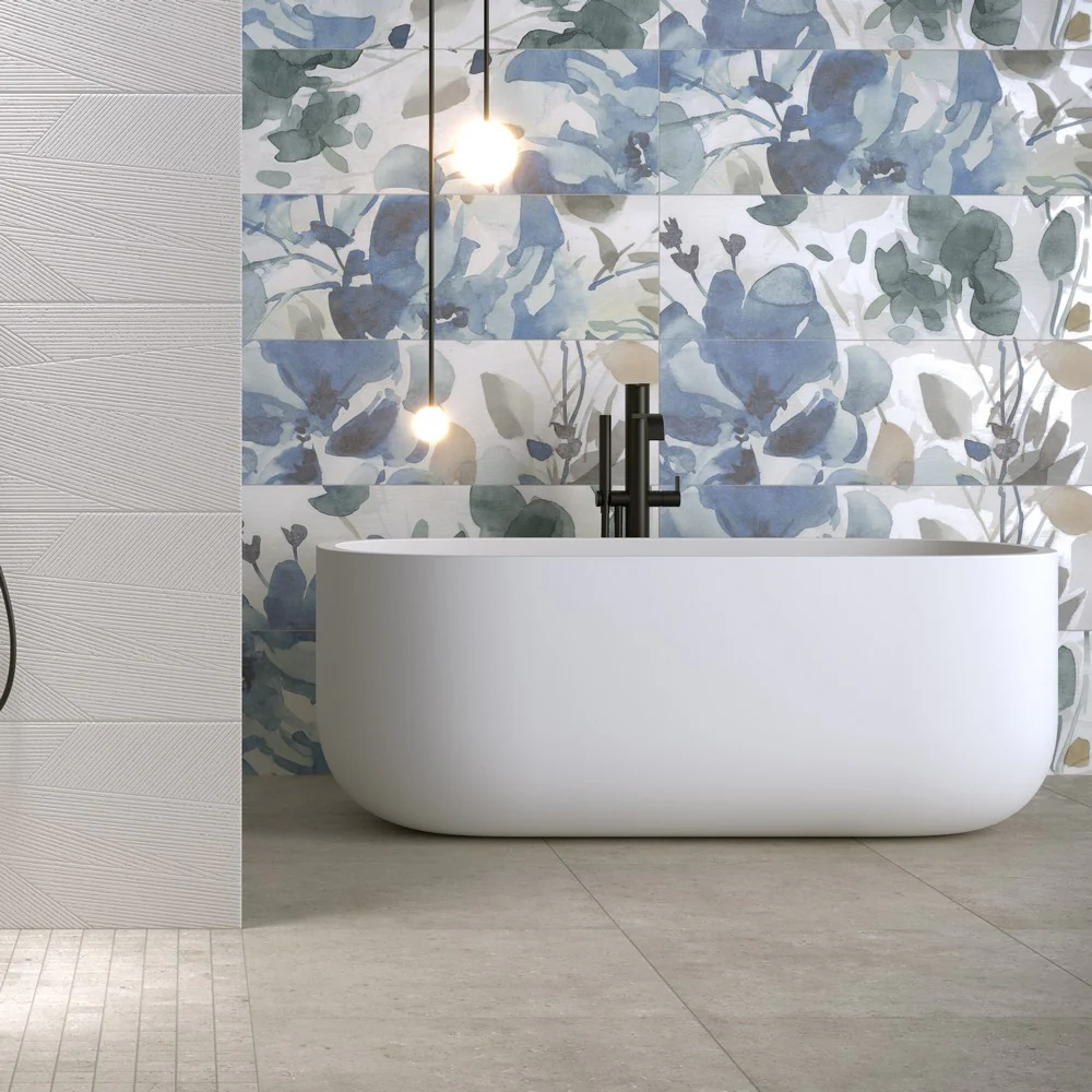 Vibes Decoro Bloom - Rivestimento Decorato Effetto Acquerello 33x100