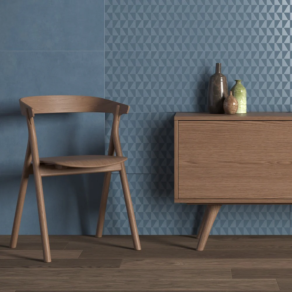 Vibes Decoro Pattern Steel - Rivestimento effetto resina opaco 33x100 blu - Image 3