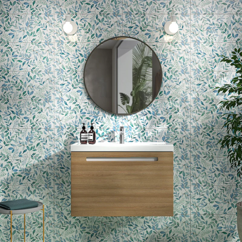 Portofino Mumm - Rivestimento Ceramico Decoro Floreale 25x60