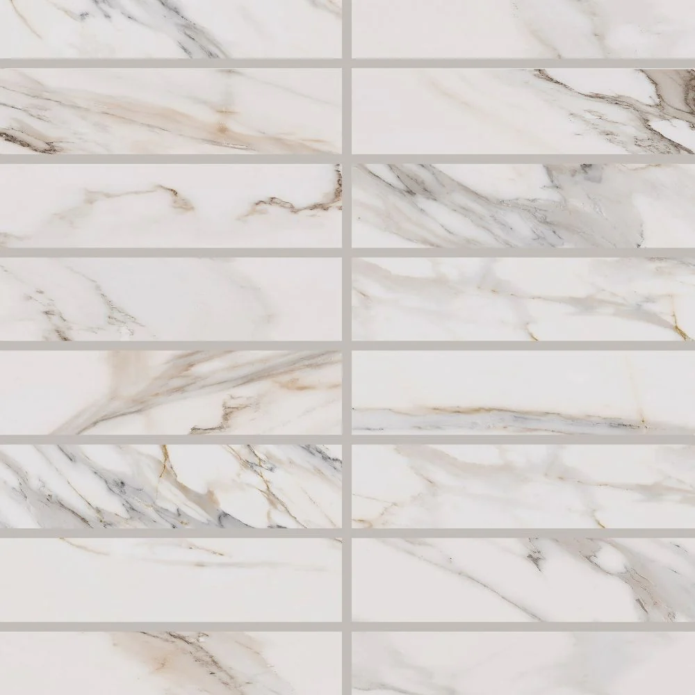 Puro Brick Calacatta 6x25 - Gres Effetto Marmo Mattoncino Opaco - Image 2