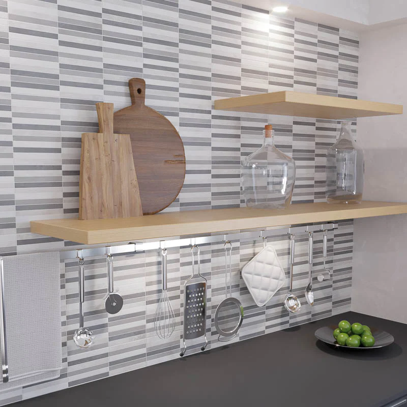 Race Brick Grey - Rivestimento Effetto Mosaico Multicolore 20x60