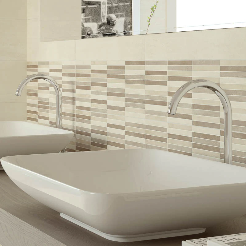 Race Brick Taupe - Rivestimento Effetto Mosaico Multicolore 20x60