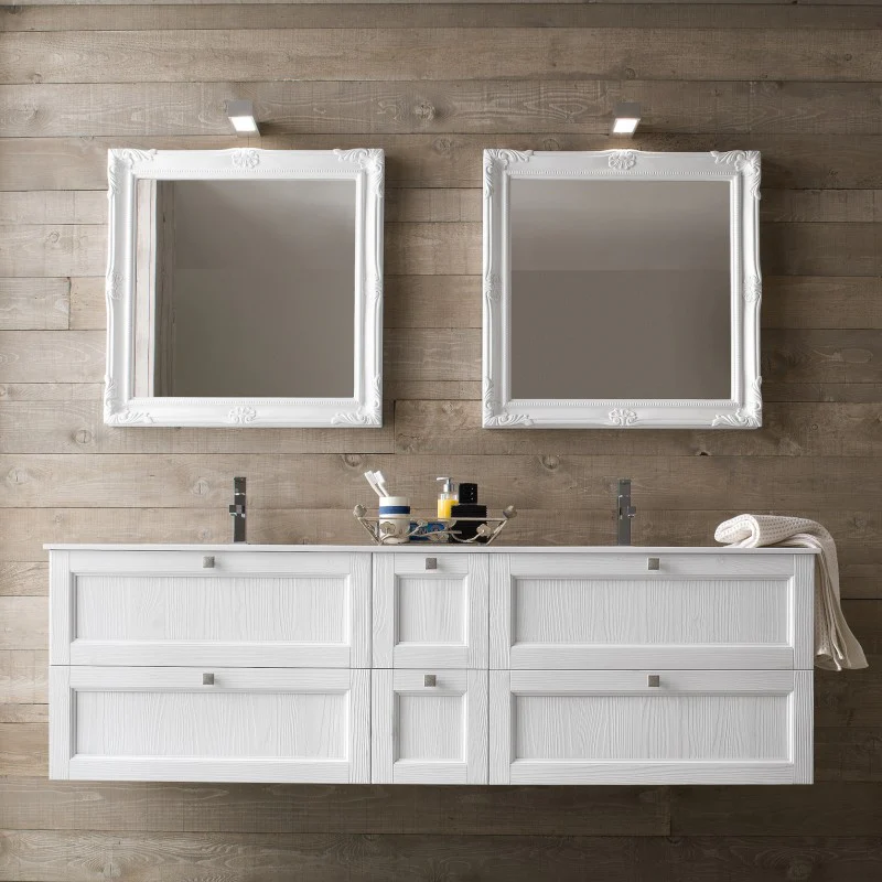 Ricordi - Mobile Bagno Classico Sospeso con Doppio Lavabo