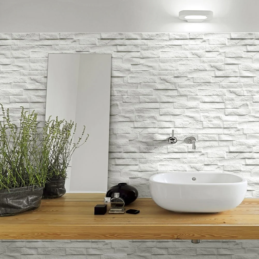 Rock White - Rivestimento Effetto Pietra 7.5x38.5