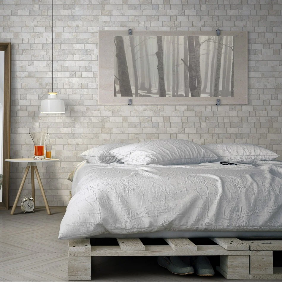 Roma White - Rivestimento Effetto Pietra a Rilievo