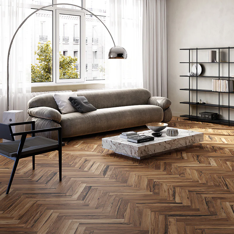 Sherwood Mahogany - Gres Porcellanato Effetto Legno Rustico 7.5x45