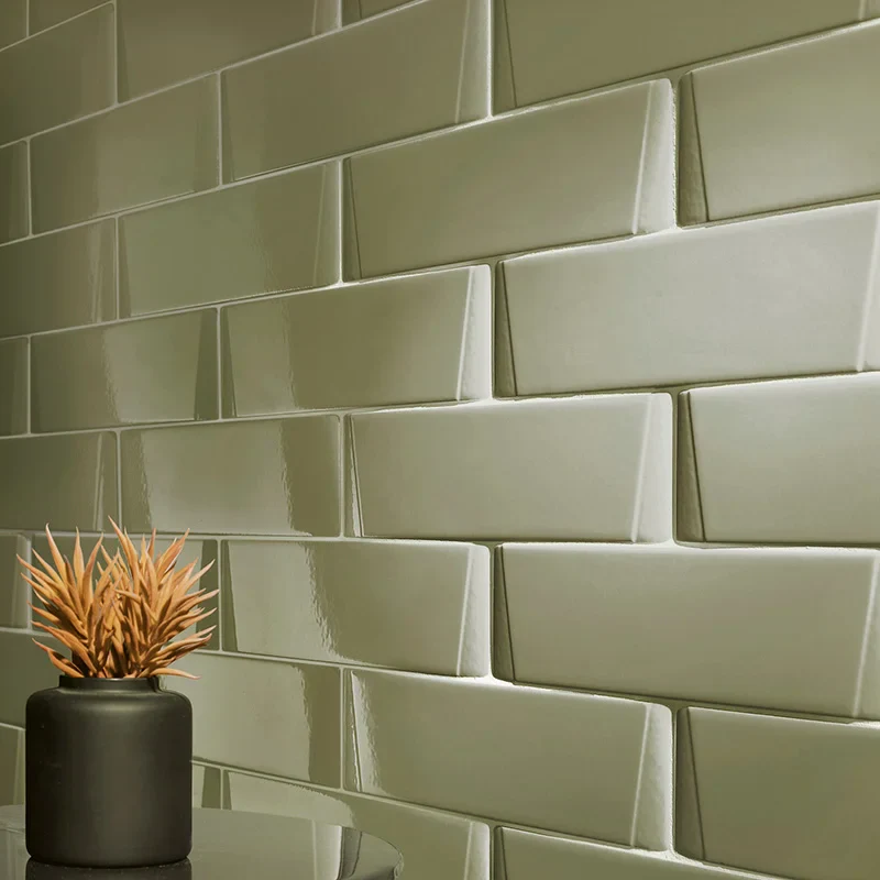 Skema Bright Green - Rivestimento Effetto Mattoncino Lucido 7,5x30