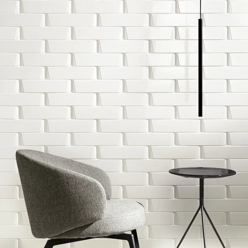 Skema Bright White - Rivestimento Effetto Mattoncino Lucido 7,5x30