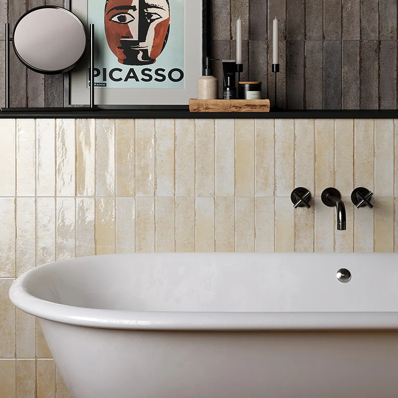 Soho Ivory - Gres Effetto Mattoncino Lucido 6x25