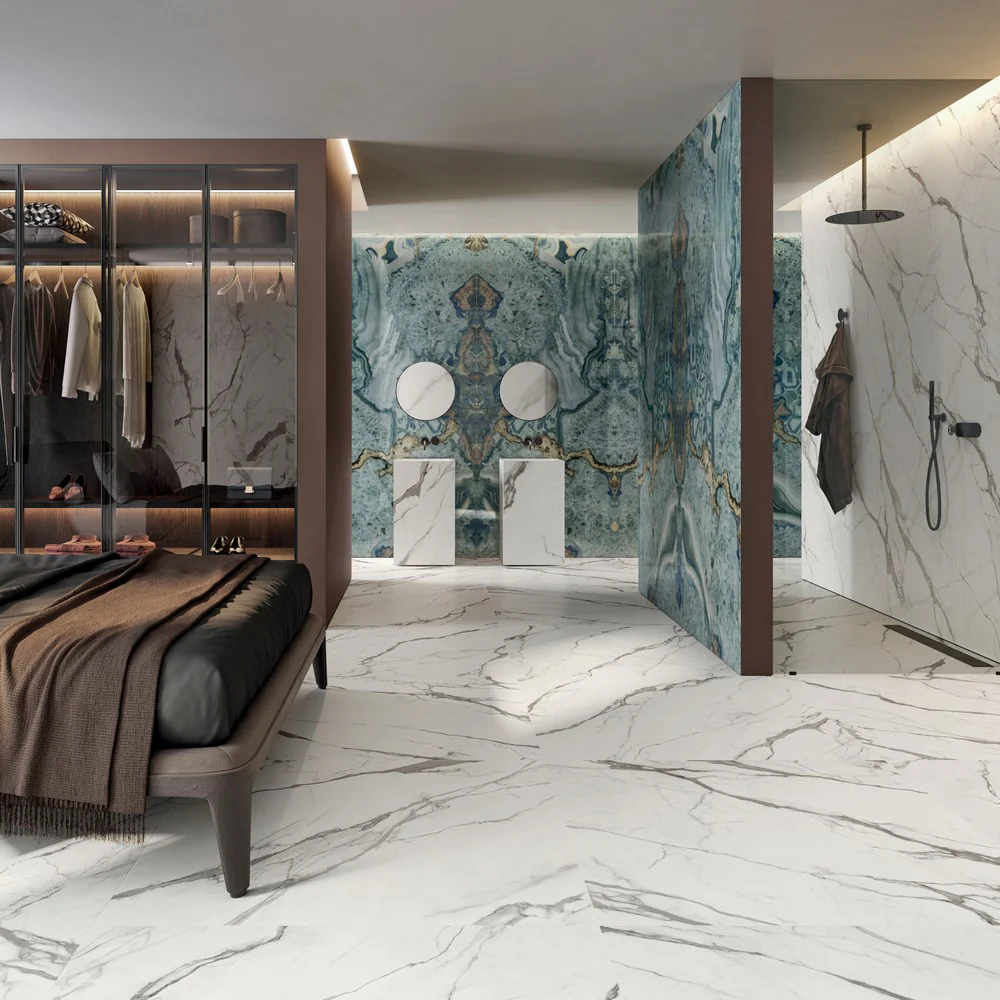 Statuario Premium Lux - Gres Porcellanato Effetto Marmo lucido 60x120