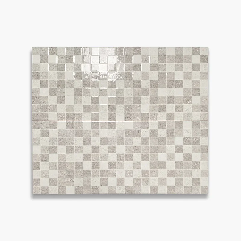 Stock Piastrelle Effetto Mosaico Grigio - Rivestimento Lucido 25x60 SCONTATO - Image 3
