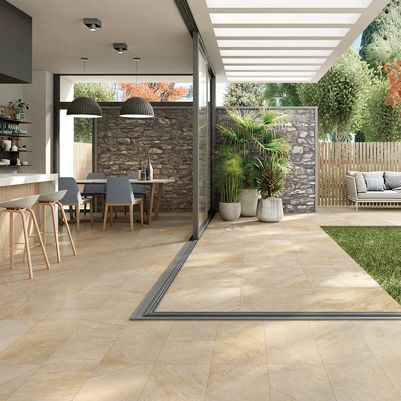 Stonequartz Beige Antiscivolo R11 - Gres Effetto Pietra per Esterni 60x60