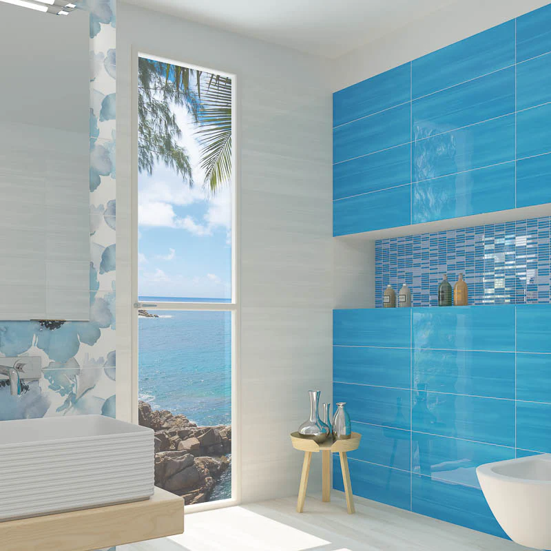 Studio Blu - Rivestimento Effetto Pennellato Vivace Lucido 25x75
