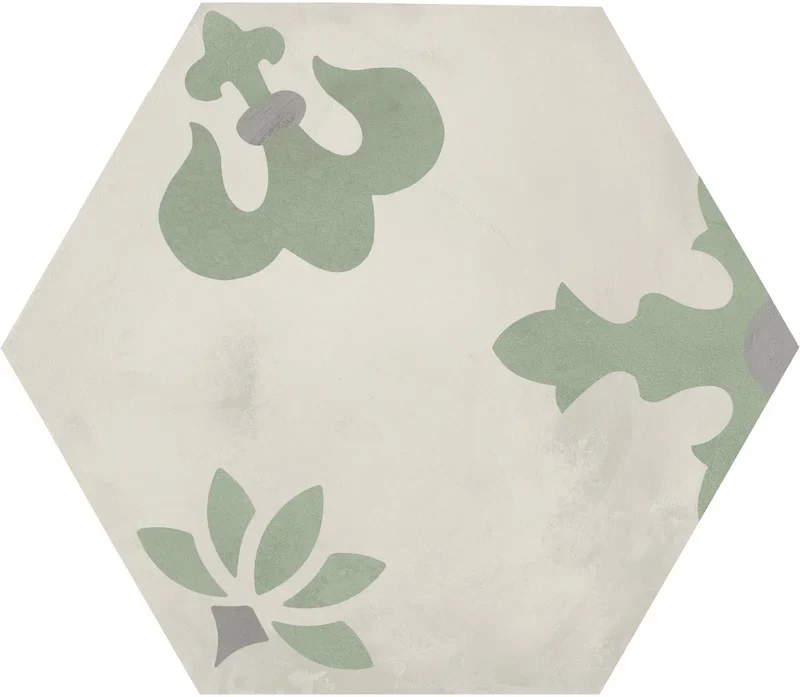 Terra.Art Giglio Sabbia Menta Esagona - Gres Effetto Cementina Esagonale 25x21