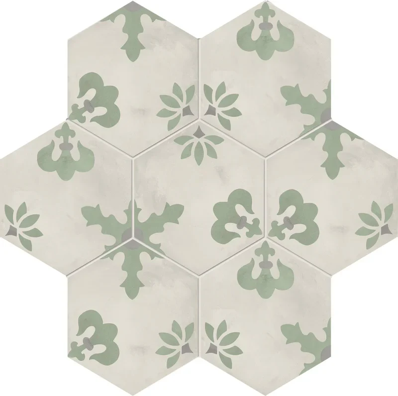 Terra.Art Giglio Sabbia Menta Esagona - Gres Effetto Cementina Esagonale 25x21 - Image 2