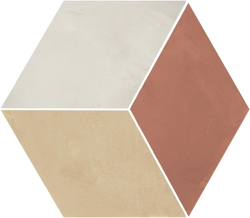 Terra.Art Mix Tramonto Crema Esagona - Gres Effetto Cementina Esagonale 25x21 - Image 6