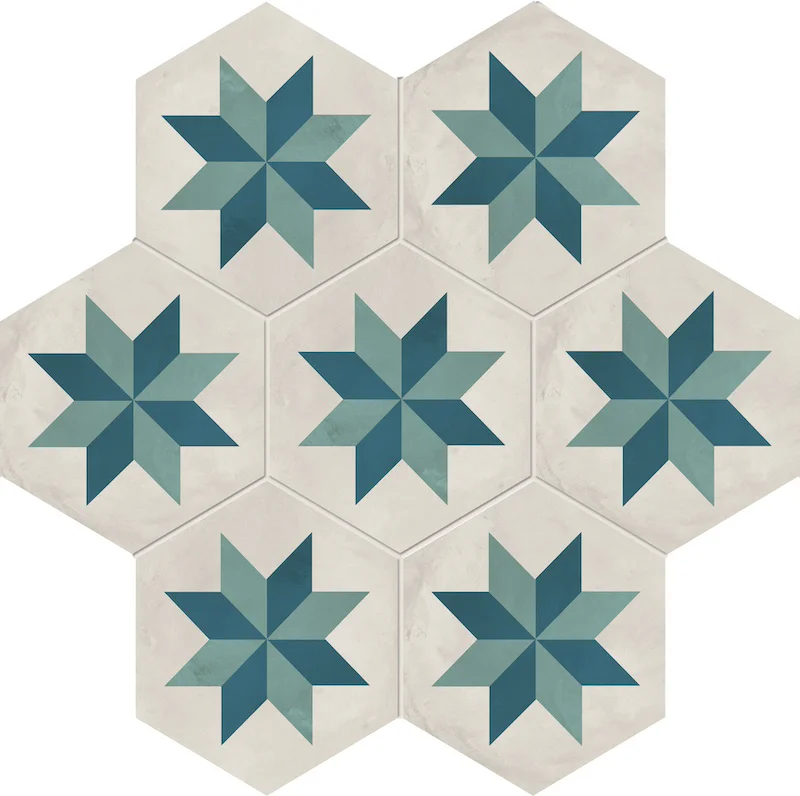 Terra.Art Stella Oceano Cielo Esagona - Gres Effetto Cementina Esagonale 25x21 - Image 2