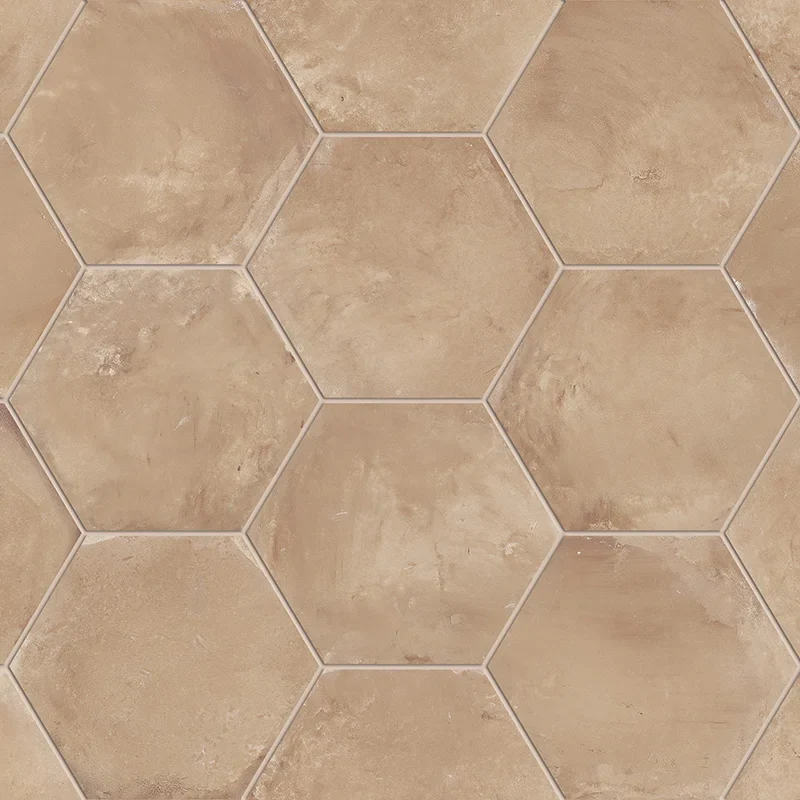 Terra Ocra Esagona - Gres Effetto Cotto Esagonale 25x21 - Image 2