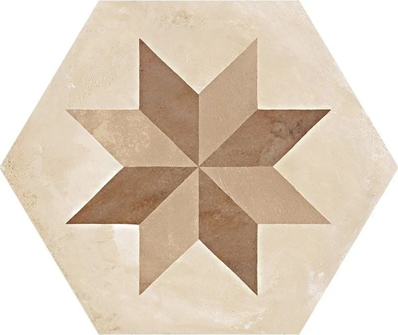 Terra Mix Decori Caldi Esagona - Gres Effetto Cementine Esagonale 25x21 - Image 9