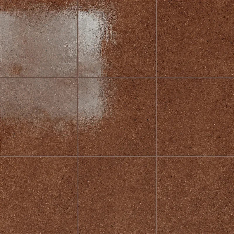 Terrasale Rosso Lacca - Gres Effetto Graniglia Lucida 20x20 - Image 3