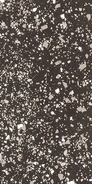 Terrazzotech Nero - Gres Effetto Marmetta 60x120 Rettificato
