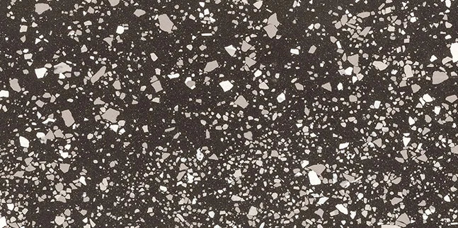 Terrazzotech Nero - Gres Effetto Marmetta Levigato 30x60 Rettificato