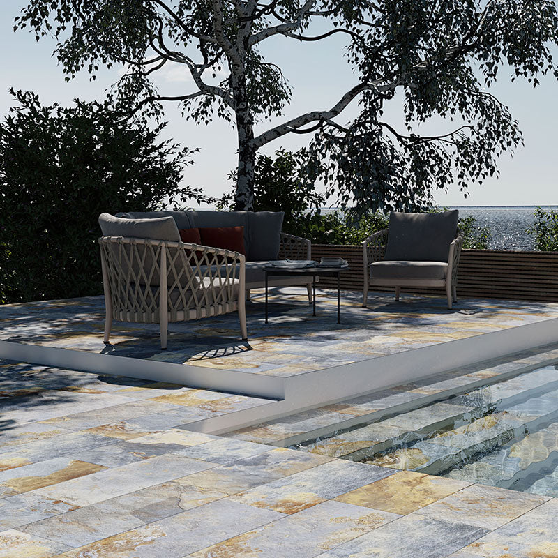 Thai Subak Azure Antiscivolo R11 - Gres Effetto Pietra di Bali 30x60