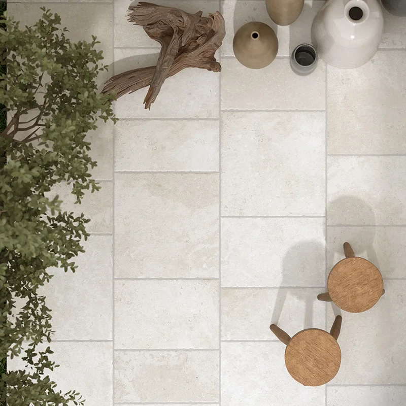 Trani Avorio Antiscivolo R11 - Gres Effetto Pietra Per Esterni 60x60