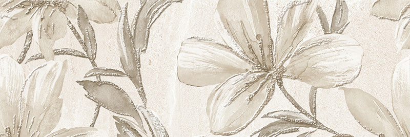 Trex Flora Ivory - Rivestimento Effetto Carta da Parati Floreale 25x75 - Image 2