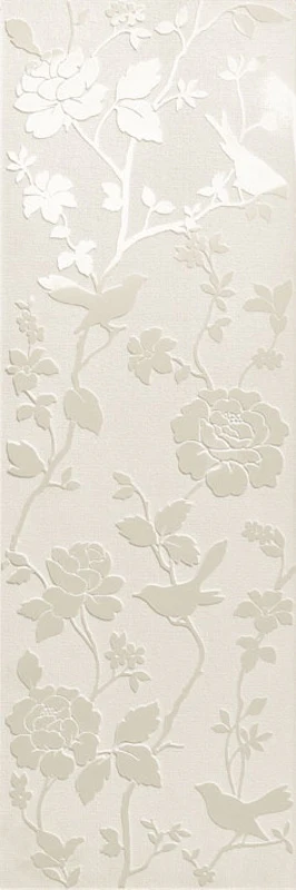 Upper East Side White - Decoro Floreale Lucido 24x72 - Image 2