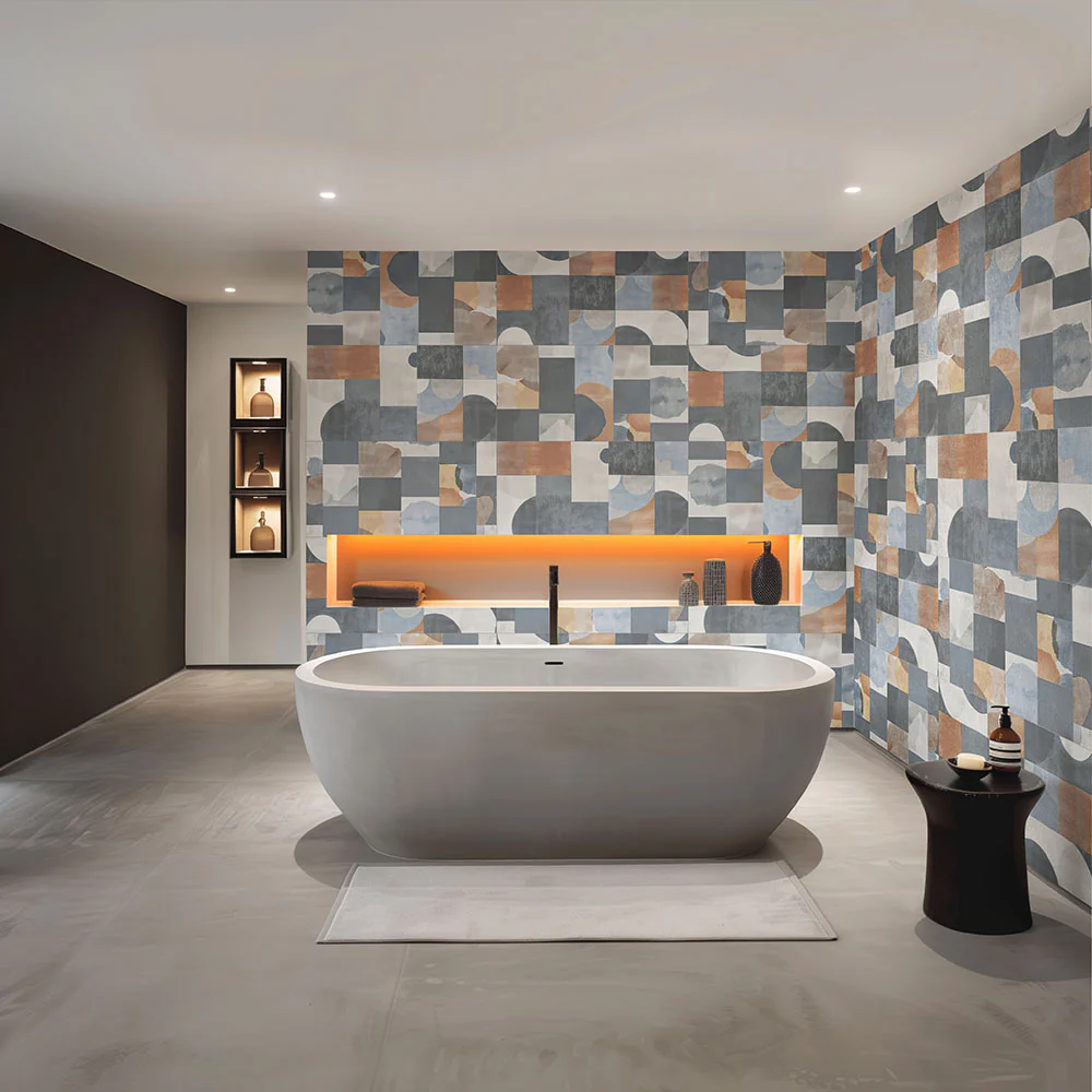 Urban Stone Retró - Decoro Astratto in Gres 60x120 Rettificato