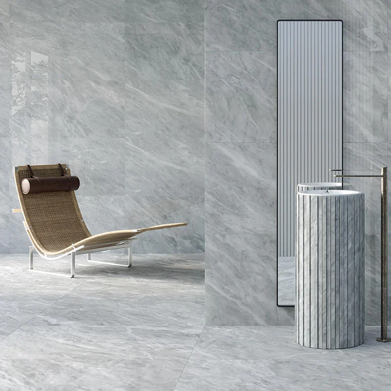 Versilia Nuvolato Grey - Gres effetto marmo lucido 60x120 rettificato