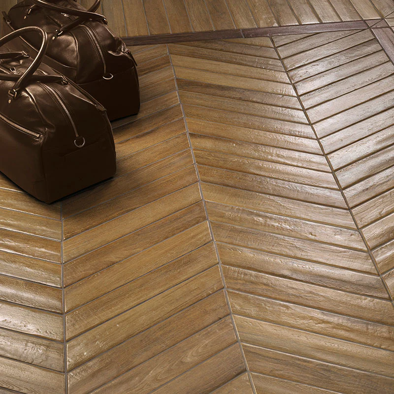 Vintage Dorè Chevron - Gres Porcellanato Effetto Legno Rustico 7.5x40.7 - Image 6