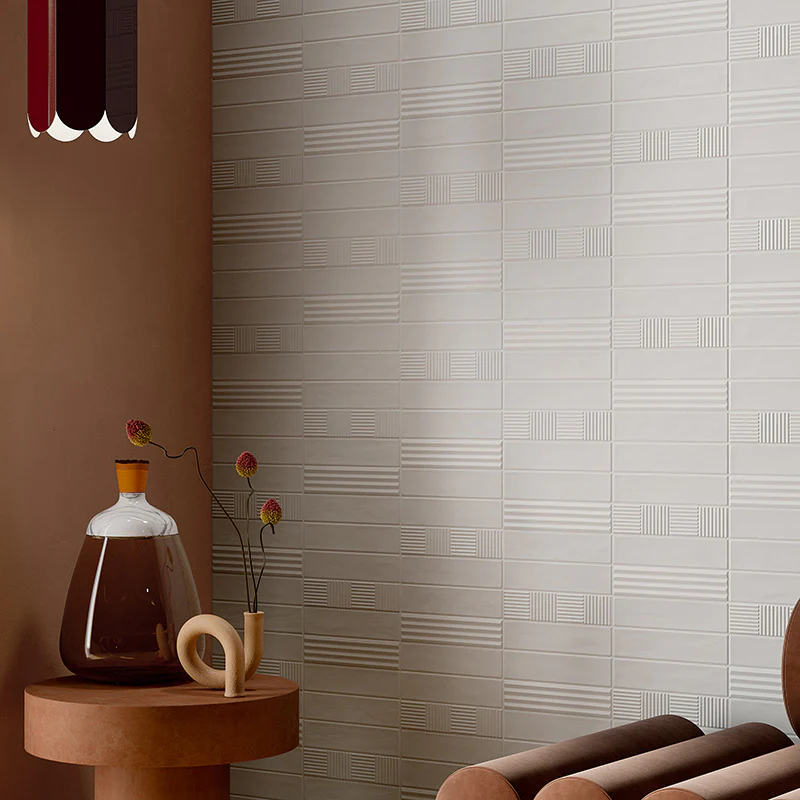 Volume Pyramid White - Gres Effetto Mattoncino Opaco 6x25